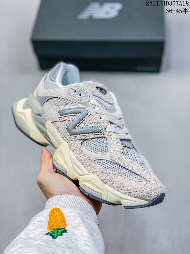 New Balance 公司级版本 Nb9060 联名款 复古休闲运动慢跑鞋 鞋款灵感源自设计师本人对夏日的怀日回忆。鞋面大身由空间双格及磨砂鞋面拼接而生，配以