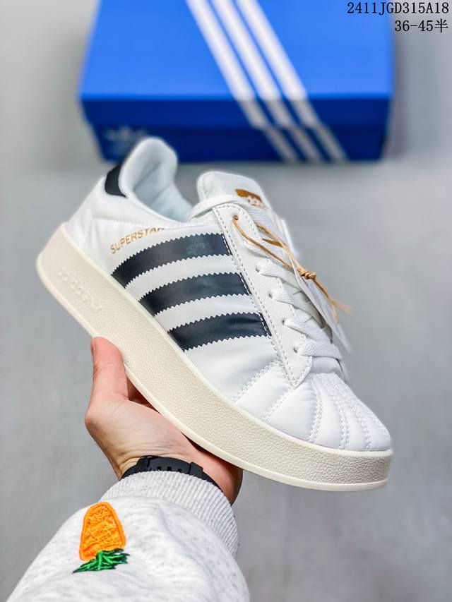 Adidas Originals Samba Home Black White 桑巴居家系列室内外秋冬一脚蹬保暖休闲面包棉鞋 尺码：36-45半 编码：11Jg