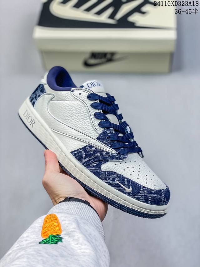 海外爆款限量发售！公司级 Travis Scott X Fragment Design X Jordan Air Jordan 1 Low Og Sp “古驰联