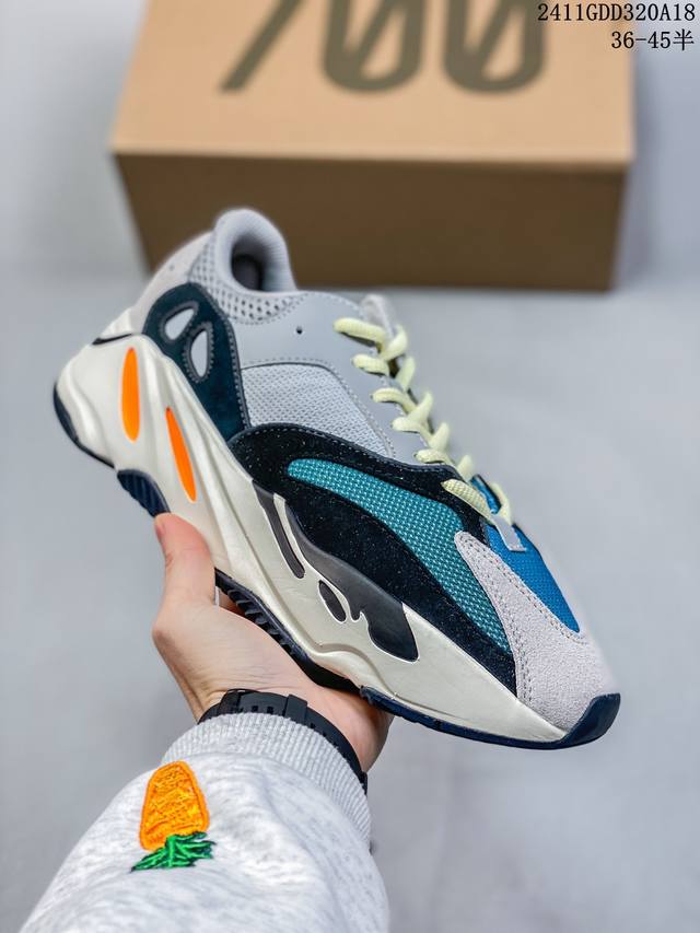 真标带半码 阿迪达斯adidas Yeezy 700V2 'Static' 阿迪达斯椰子700二代复古老爹鞋 Fv9922 灰白反光 #Yeezy 700 V2