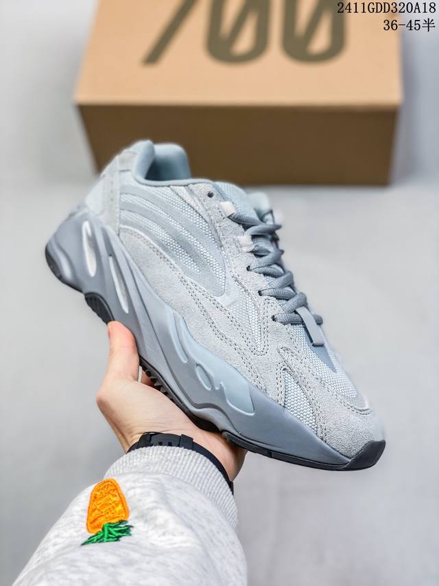 真标带半码 阿迪达斯adidas Yeezy 700V2 'Static' 阿迪达斯椰子700二代复古老爹鞋 Fv9922 灰白反光 #Yeezy 700 V2