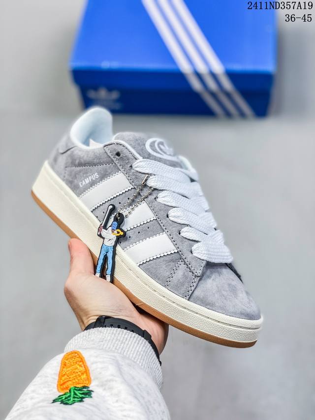 Adidas阿迪达斯.女鞋 三叶草campus 00S 面包鞋复古休闲板鞋 千禧回潮！Adidas Campus 00S 经典再现！面包化的campus鞋款在今