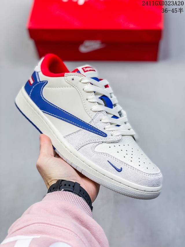 海外爆款限量发售！公司级 Travis Scott X Fragment Design X Jordan Air Jordan 1 Low Og Sp “古驰联