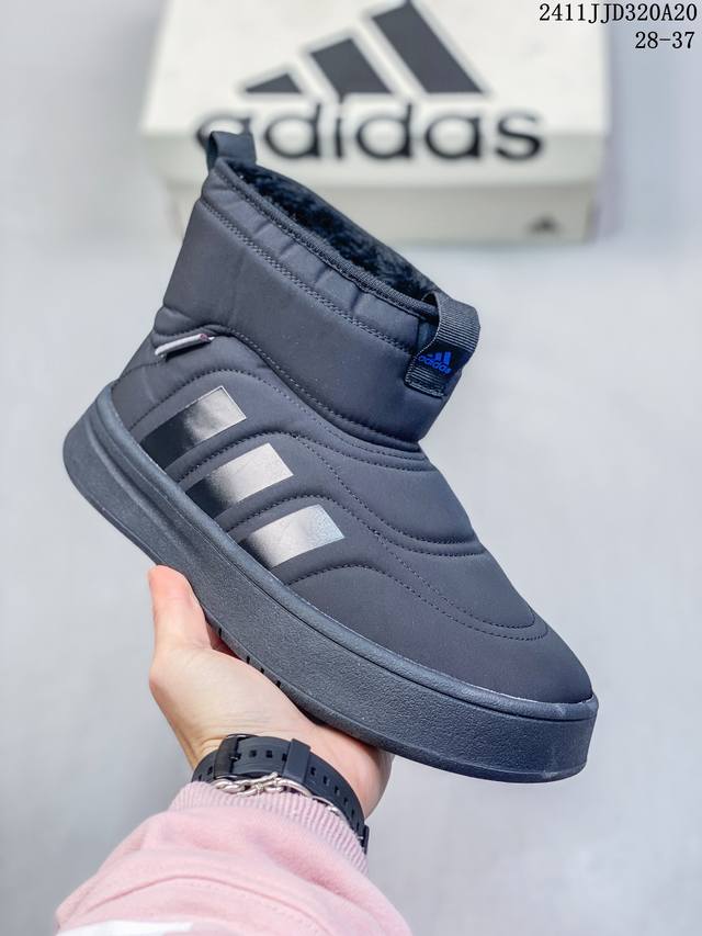 阿迪达斯 男女同款运动鞋 Adidas Puffylette 阿迪达斯三叶草 毛毛虫 复古百搭厚底增高运动板鞋。Adidas Originals Puffyle