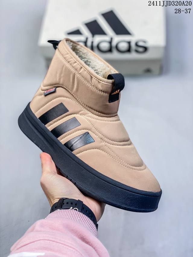 阿迪达斯 男女同款运动鞋 Adidas Puffylette 阿迪达斯三叶草 毛毛虫 复古百搭厚底增高运动板鞋。Adidas Originals Puffyle