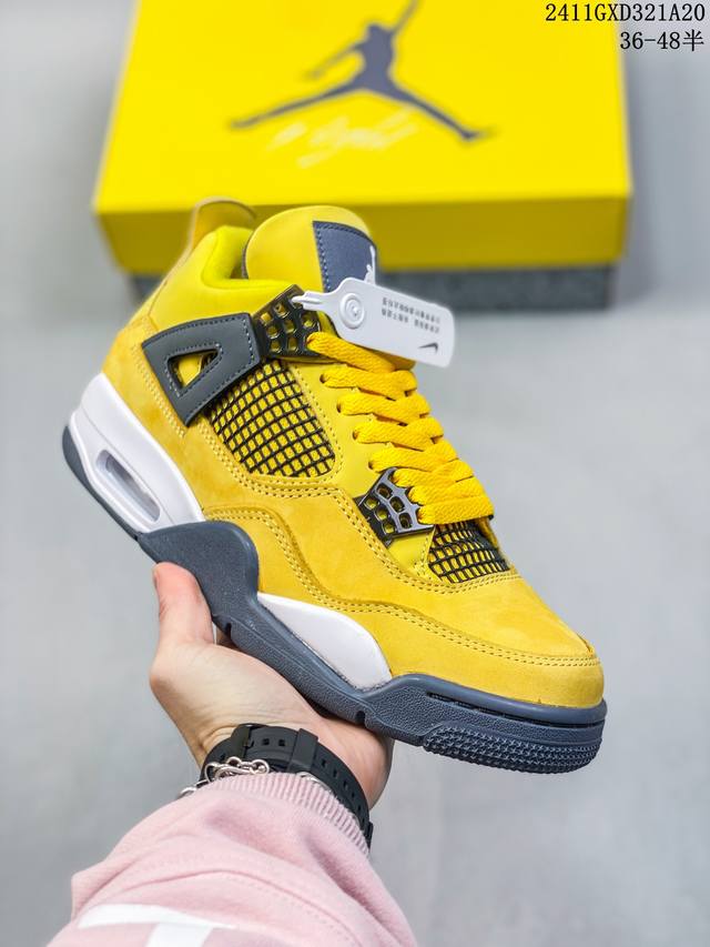 头层公司级带半码 耐克 Nike Air Jordan 4 Retro Og迈克尔 乔丹aj4代乔4 中帮复古休闲运动文化篮球鞋。秉承轻量化的速度型篮球鞋设计思