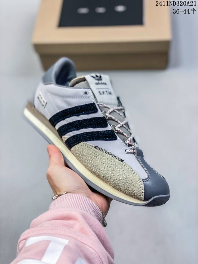 36-45半码。Adidas Originals Country Og 轻便 舒适 简约 防滑耐磨 运动休闲鞋 Song For The Mute联名 尺码：3