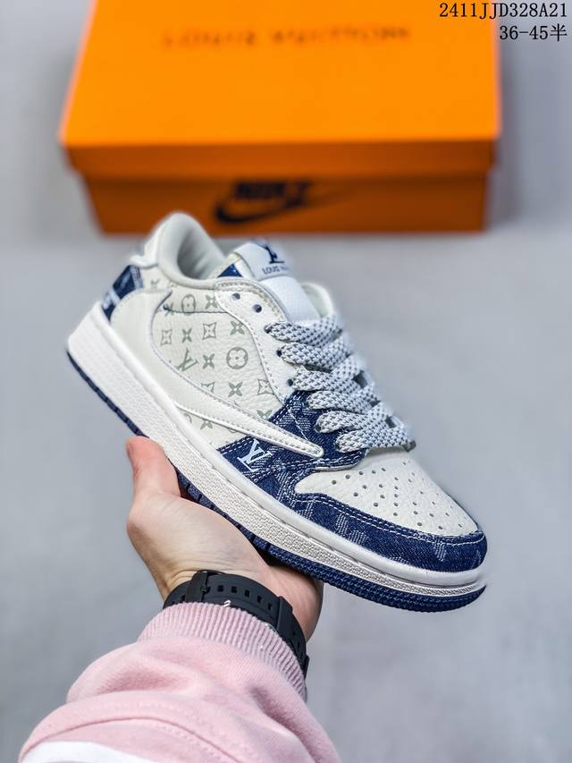 Nike Air Jordan 1 Low 定制配色 定制aj-高端定制 低帮复古文化板鞋 #定制鞋盒 大厂纯原品质出货 超高清洁度 皮料切割干净无任何毛边 细