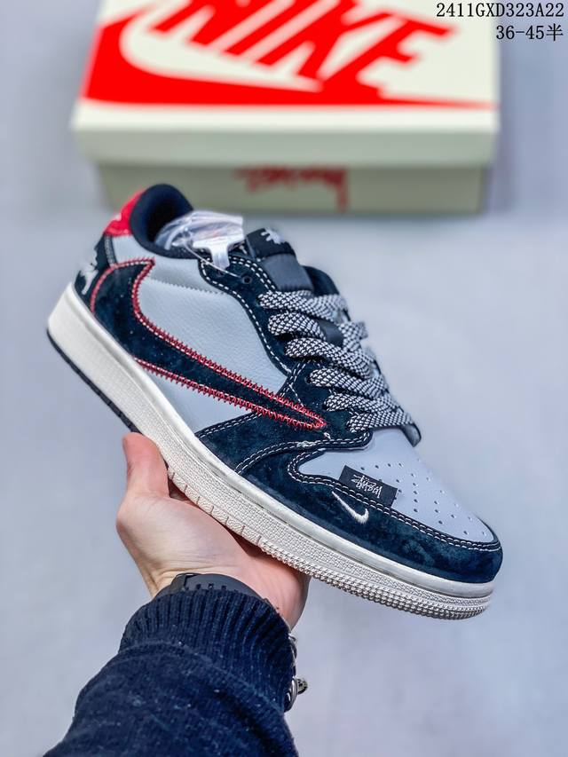 海外爆款限量发售！公司级 Travis Scott X Fragment Design X Jordan Air Jordan 1 Low Og Sp “斯图西