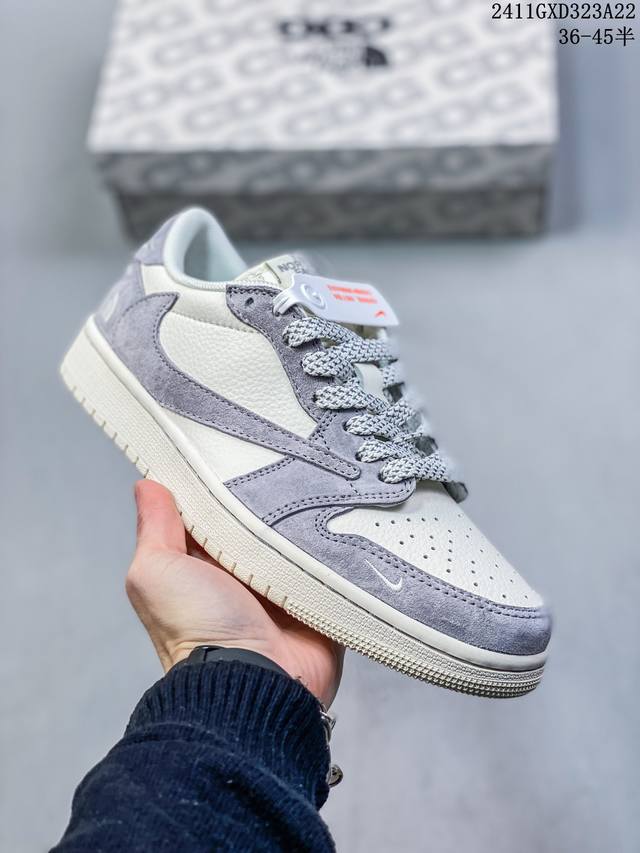 海外爆款限量发售！公司级 Travis Scott X Fragment Design X Jordan Air Jordan 1 Low Og Sp “斯图西