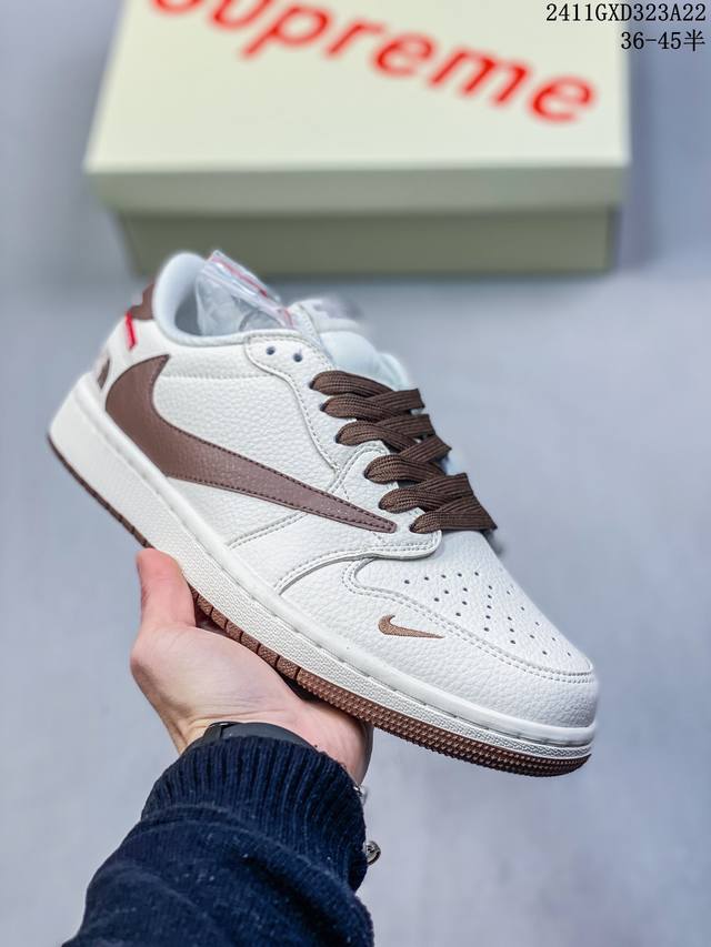 海外爆款限量发售！公司级 Travis Scott X Fragment Design X Jordan Air Jordan 1 Low Og Sp “斯图西