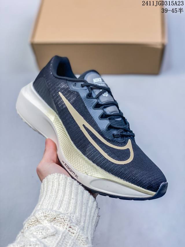 Nike Zoom Fly 5 疾速泡棉 低帮 碳板 马拉松跑步鞋 男款 白 尺码：36-45半 39-45半 编码：11Jgd315A24