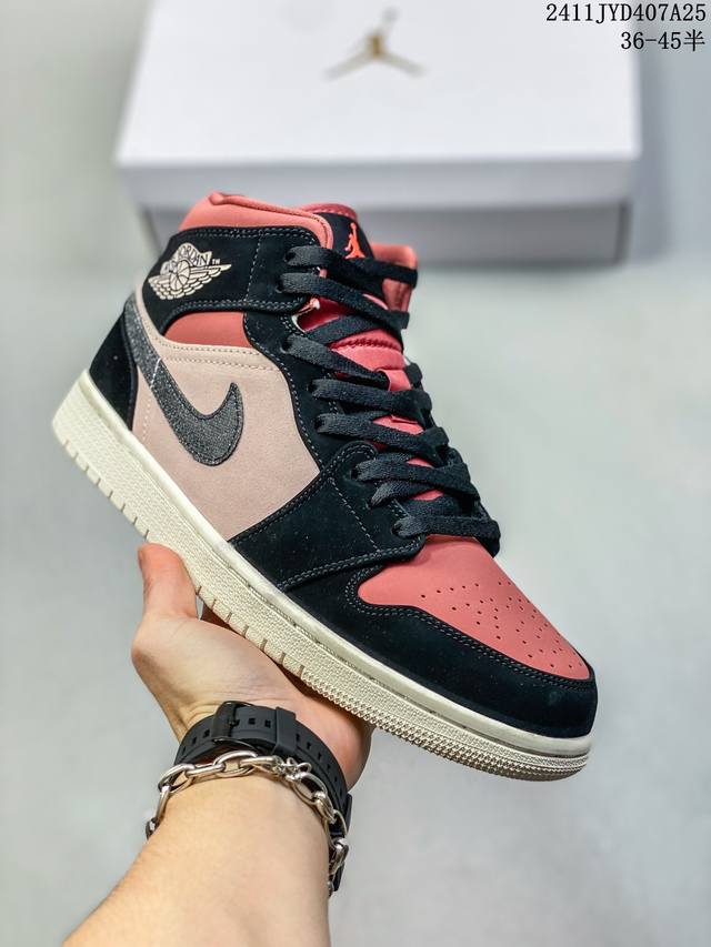 Jordan Air Jordan 1 Mid Se Neutral 潮流 中帮 复古篮球鞋 红豆奶茶鸳鸯 合集 尺码:36-46 带半码 11Jyd407A2