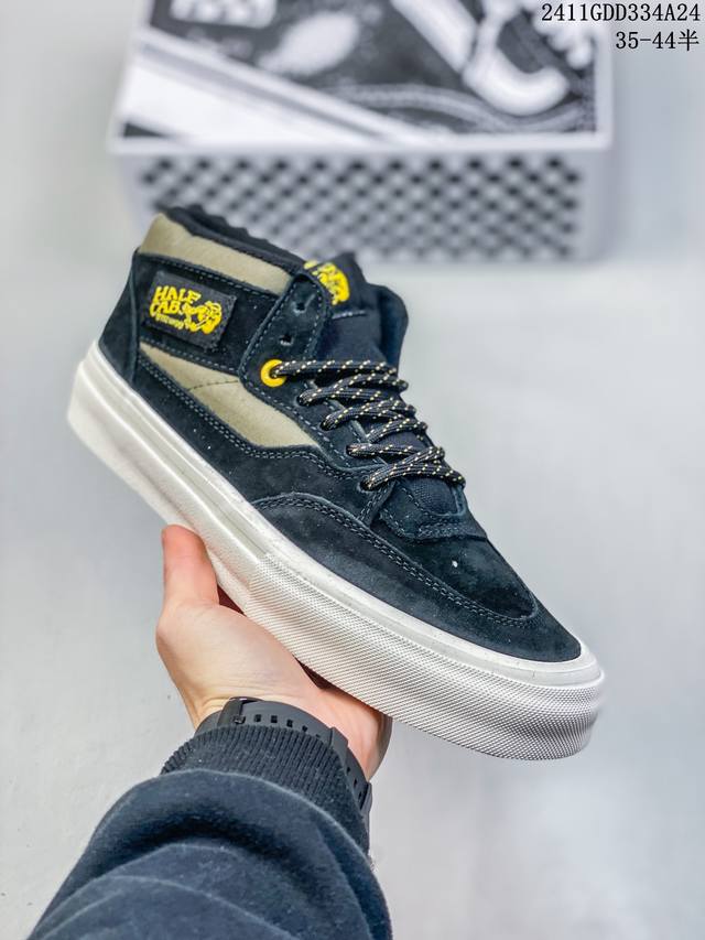 Vans范斯官方 Skate Half Cab黑色紫色拼色男鞋女鞋职业滑板鞋 尺码：35-44半 编码：11Gdd334A25