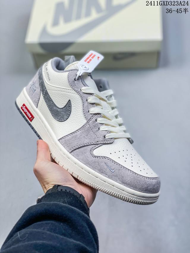 海外爆款限量发售！公司级 Nike Sb Dunk Low“斯图西联名 贴布灰黑黑勾” 周年高端定制 低帮休闲板鞋 定制鞋盒 大厂纯原品质出货 超高清洁度 皮料