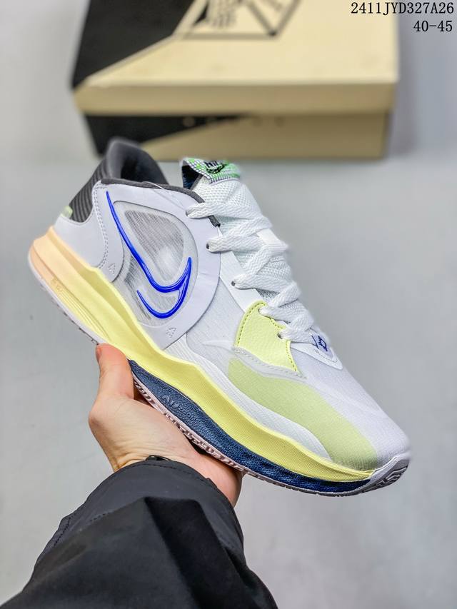 Nike Kyrie 5 Low 欧文5低帮 白蓝黄 男子实战篮球鞋 Dj6014- 尺码：40-45 编码：11Jyd327A26