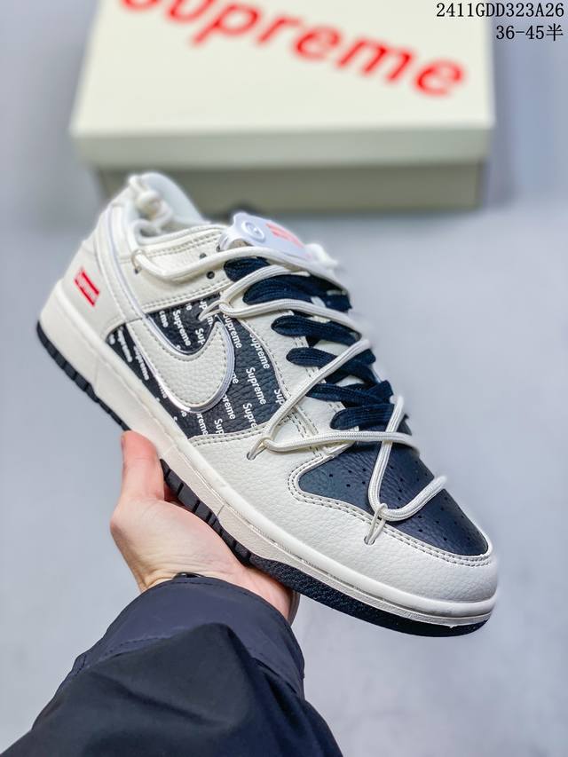 海外爆款限量发售！公司级 Nike Jordan Air Jordan 1“暴力熊联名 米黑小勾” 高端定制 低帮 复古 减震 防滑 耐磨 篮球鞋 定制鞋盒 大