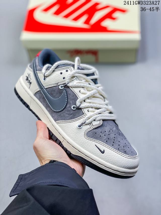 海外爆款限量发售！公司级 Nike Sb Dunk Low“ 北面联名 米白北极狐” 周年高端定制 低帮休闲板鞋 定制鞋盒 大厂纯原品质出货 超高清洁度 皮料切