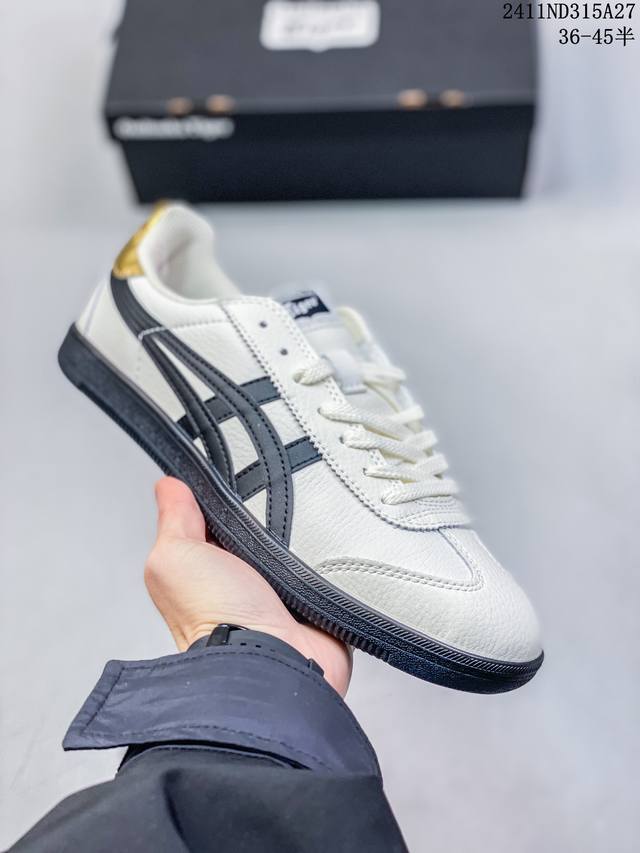 Onitsuka Tiger鬼塚虎 Tokuten 织物牛剖层革 舒适百搭 防滑减震 低帮 板鞋 男女同款 黄白 11Nd315A27