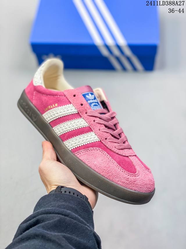 阿迪达斯 Adidas Originals X Gucci Gazelle 阿迪古驰联名经典休闲板鞋 复古男女运动鞋 融汇两个品牌丰富且历史悠久的典藏元素, A