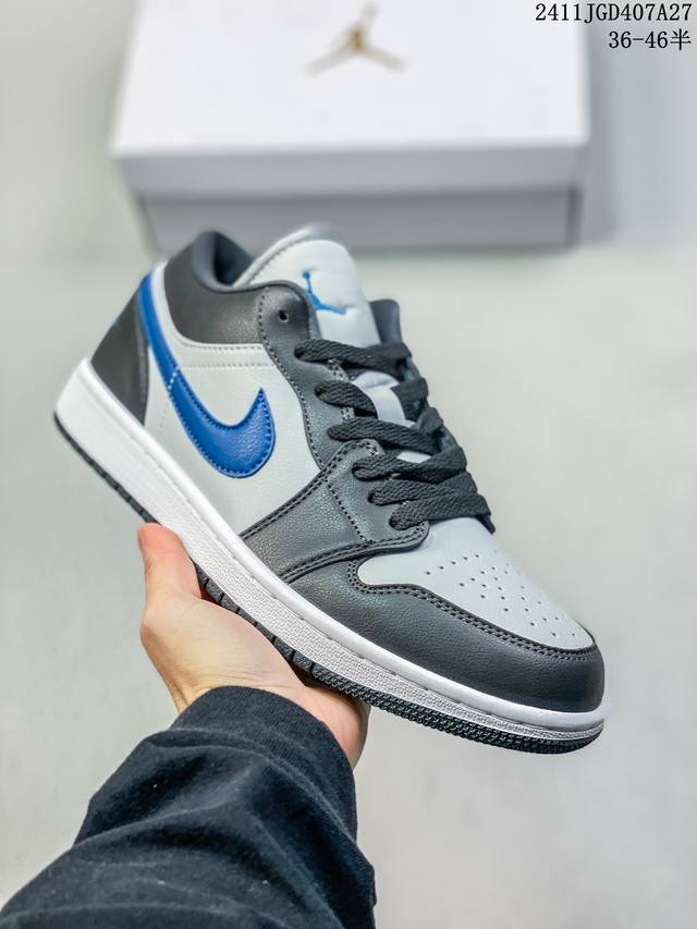 真标带半码jordan Air Jordan 1 Low百搭舒适防滑耐磨aj1低帮篮球鞋 黑棕 摩卡骑士 货号 : Hq3437-101 尺码 : 36-46