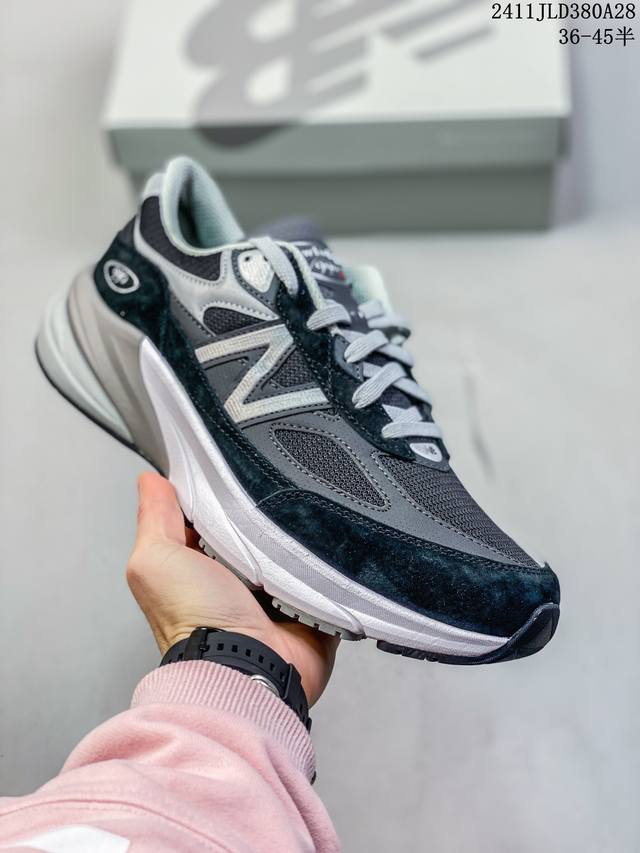 公司级wtaps X New Balance M990Wt6 新百伦nb990V6 第六代总统复古慢跑鞋 联名深灰色 正确3M反光细节 原楦原纸版开发 正确6层