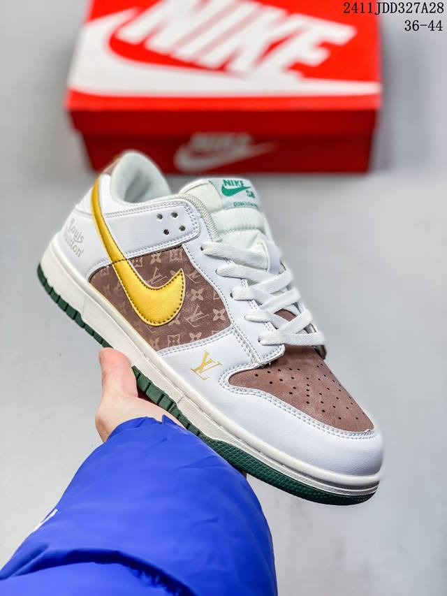 耐克nike Sb Dunk Low Pro Lv联名经典百搭休闲滑板鞋 尺码：36-44 编码：11Jdd327A28