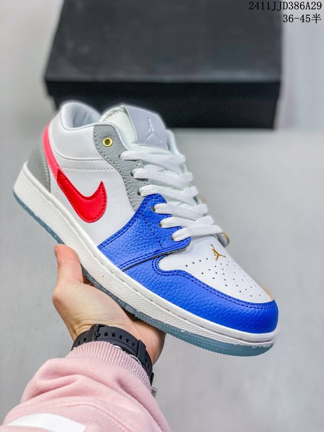 公司级nike Air Jordan 1 Low Aj1乔1低帮休闲板鞋 同步官方配色 官方货号:553558 043 尺码:36 36.5 37.5 38 3