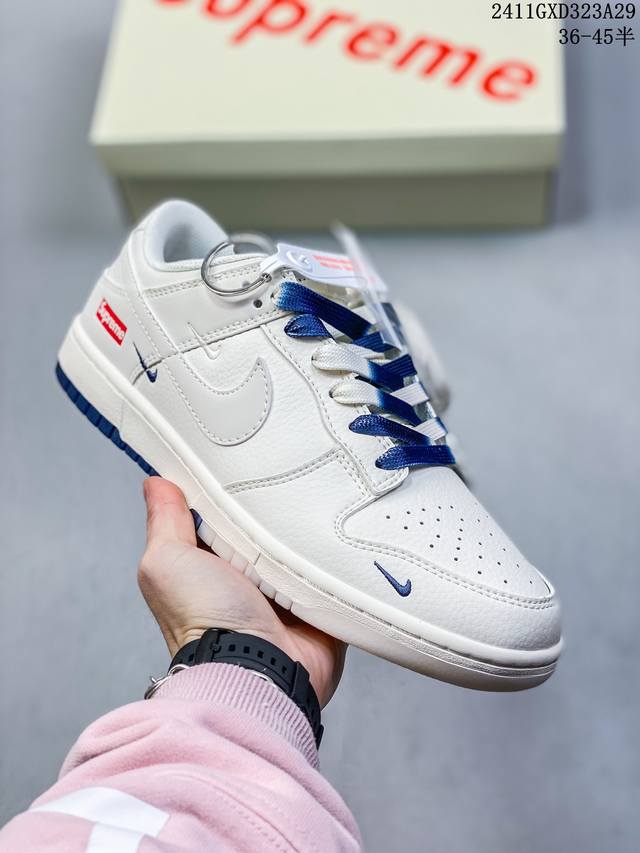 海外爆款限量发售！公司级 Nike Sb Dunk Low“Supreme联名 陨石灰刻字” 周年高端定制 低帮休闲板鞋 定制鞋盒 大厂纯原品质出货 超高清洁度