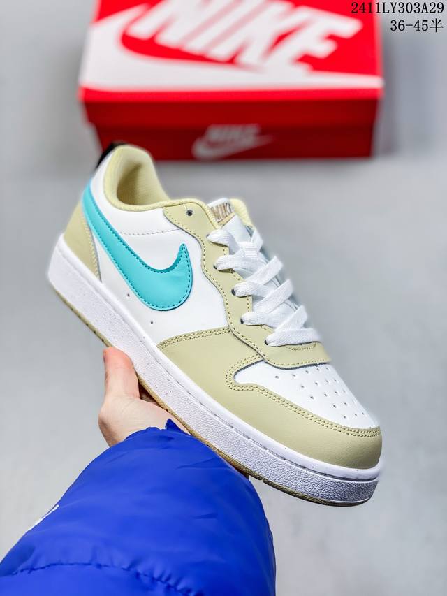 真标半码耐克 Nike Court Borough Low 低帮百搭透气休闲运动板鞋 经典耐用的设计 兼顾舒适脚感和出众风范 演绎匠心之作 结构性的支撑贴合感结