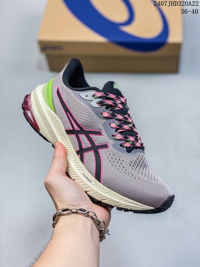 亚瑟士 Asics 男鞋gt- 0 12 运动休闲跑步鞋 时尚经典 缓震舒适 彩色 透气防滑耐磨 休闲百搭 2024夏季新款训练鞋 马拉松跑鞋黑武士款采用网眼鞋