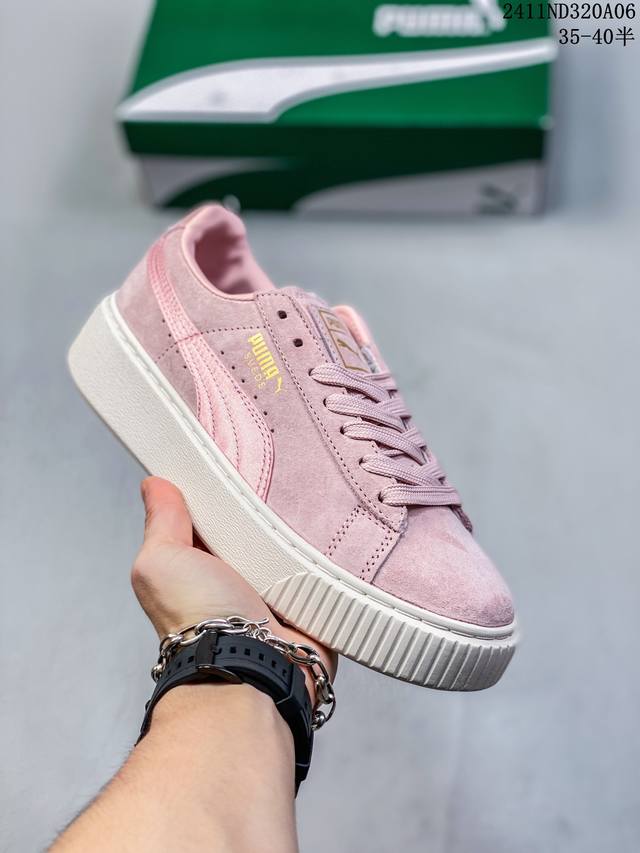 特价 彪马 蕾哈娜fenty X Puma Creeper Phatty 全新联名鞋款运动鞋 男女款板鞋，采用品牌标志性的麂皮、厚底设计，搭配刚性橡胶 Cree