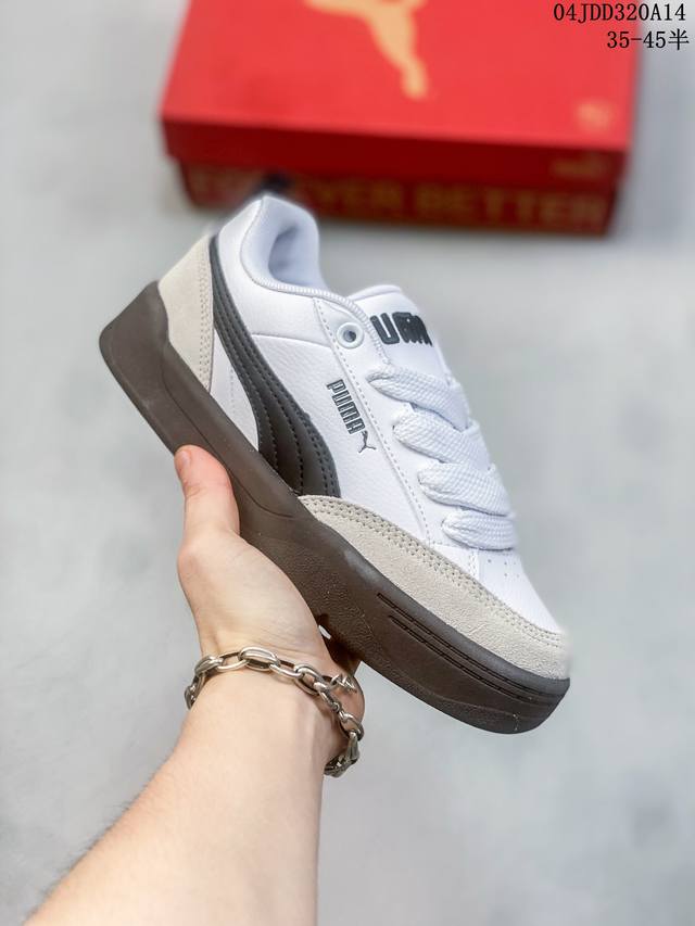 公司级puma 彪马 真标带半码，日韩校园风彪马puma Smash Vulc Leather Low 韩系百搭耐磨橡胶底板鞋 货号：374764 09 类型：