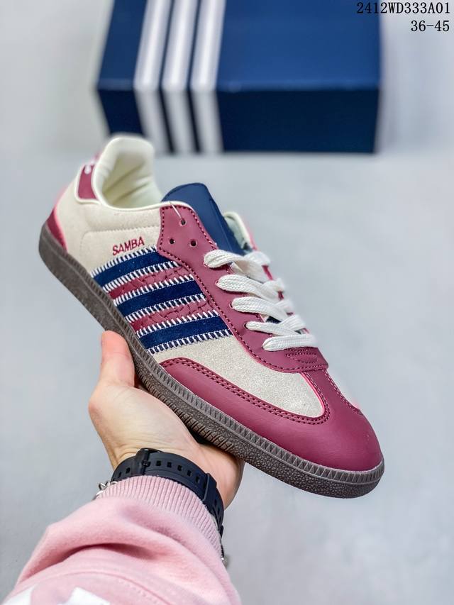 双十二特价！Adidas Gazelle Indoor Trainers 内训系列低帮复古百搭休闲运动德训风板鞋尺码：36-45 12Wd333A01