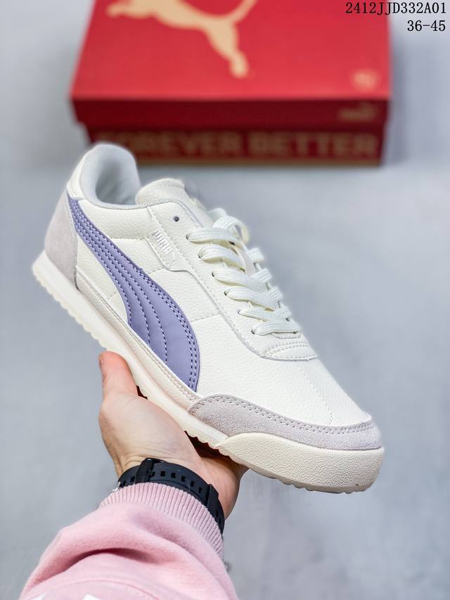 Puma Bella Ut Leather 彪马复古休闲跑步鞋 牛皮材质 真标带半码 尺码：35～41带半码 编号12Jjd332A01