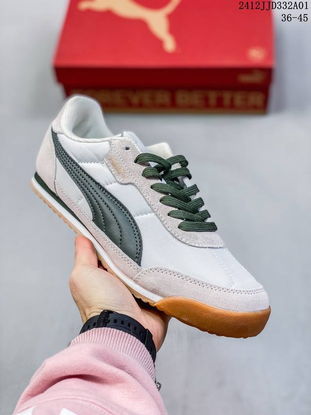 Puma Bella Ut Leather 彪马复古休闲跑步鞋 牛皮材质 真标带半码 尺码：35～41带半码 编号12Jjd332A01