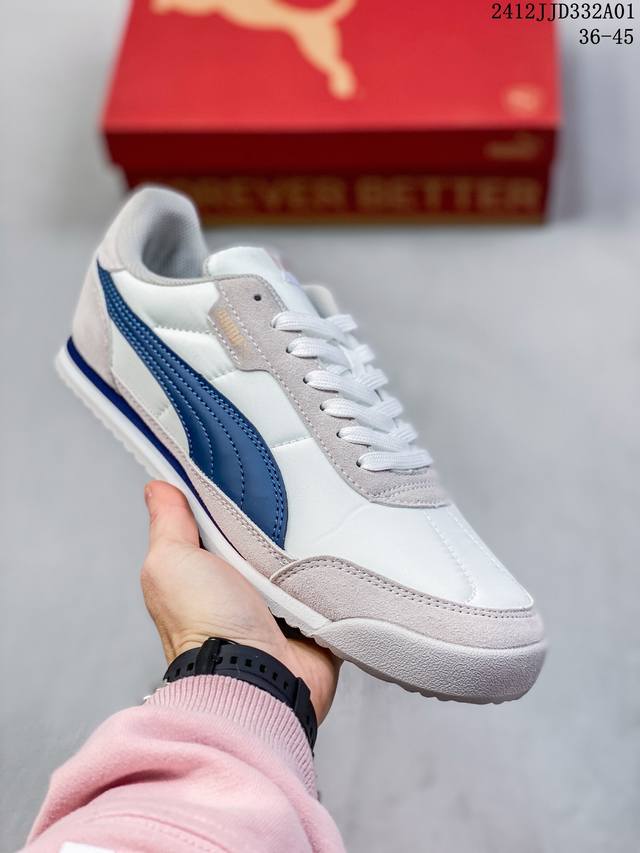 Puma Bella Ut Leather 彪马复古休闲跑步鞋 牛皮材质 真标带半码 尺码：35～41带半码 编号12Jjd332A01