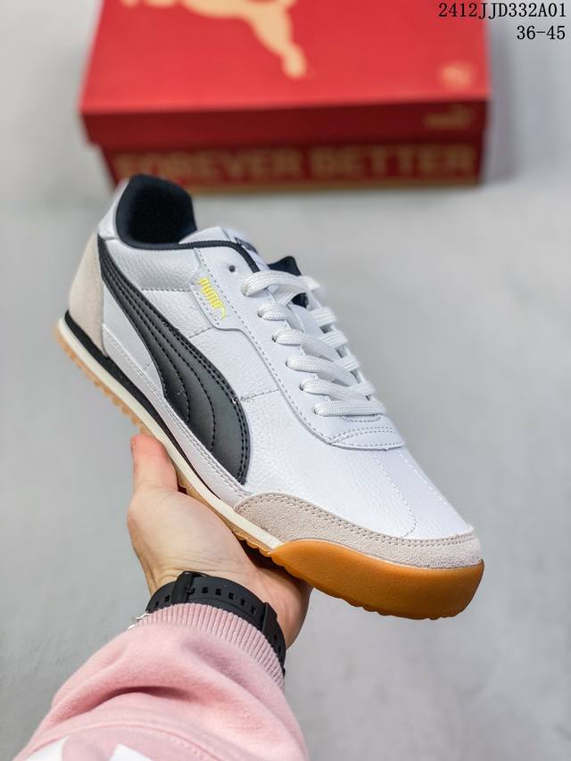 Puma Bella Ut Leather 彪马复古休闲跑步鞋 牛皮材质 真标带半码 尺码：35～41带半码 编号12Jjd332A01