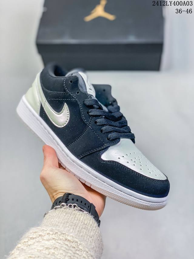 双十二福利特价 耐克 乔丹air Jordan 1 Low Aj1 乔1 低帮复古文化休闲运动篮球鞋 从19 年面世的元年款汲取设计灵感，采用简洁大方的经典外观