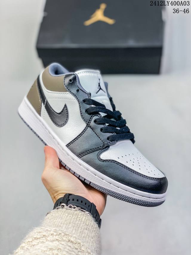 双十二福利特价 耐克 乔丹air Jordan 1 Low Aj1 乔1 低帮复古文化休闲运动篮球鞋 从19 年面世的元年款汲取设计灵感，采用简洁大方的经典外观