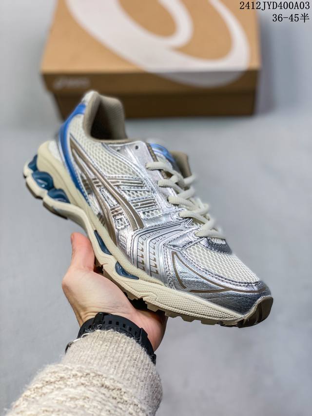 Asics Gel-Kayano 14 亚瑟士经典跑鞋 如今机能风和户外风吹得正劲，便是主打“Urban Outdoor机能越野风格”，城市和户外场景都能轻松应