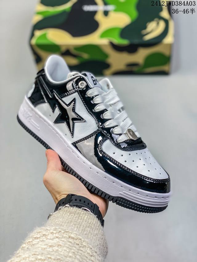 Bape Star To Low 纯原配色 明星同款 经典猿人头 空军 低帮运动休闲板鞋98058Adwpr 36-46 12Jwd384A03