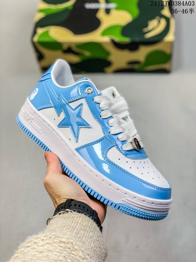 Bape Star To Low 纯原配色 明星同款 经典猿人头 空军 低帮运动休闲板鞋98058Adwpr 36-46 12Jwd384A03