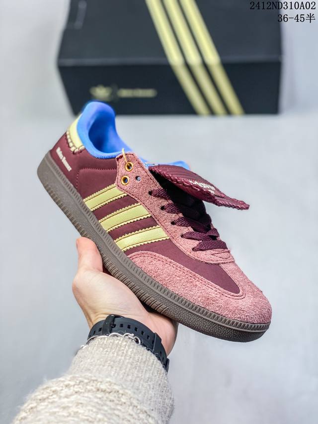 真标阿迪达斯三叶草adidas Originals Samba 桑巴舞系列绅士德训足球风百搭低帮休闲运动板鞋 货号:Ig4304 尺码:36 36.5 37 3