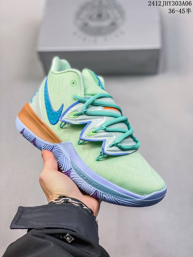 Kyrie 5 欧文海绵宝宝联名中帮实战篮球鞋cj6950-700 尺码36-45半 编码：12Jhy303A06