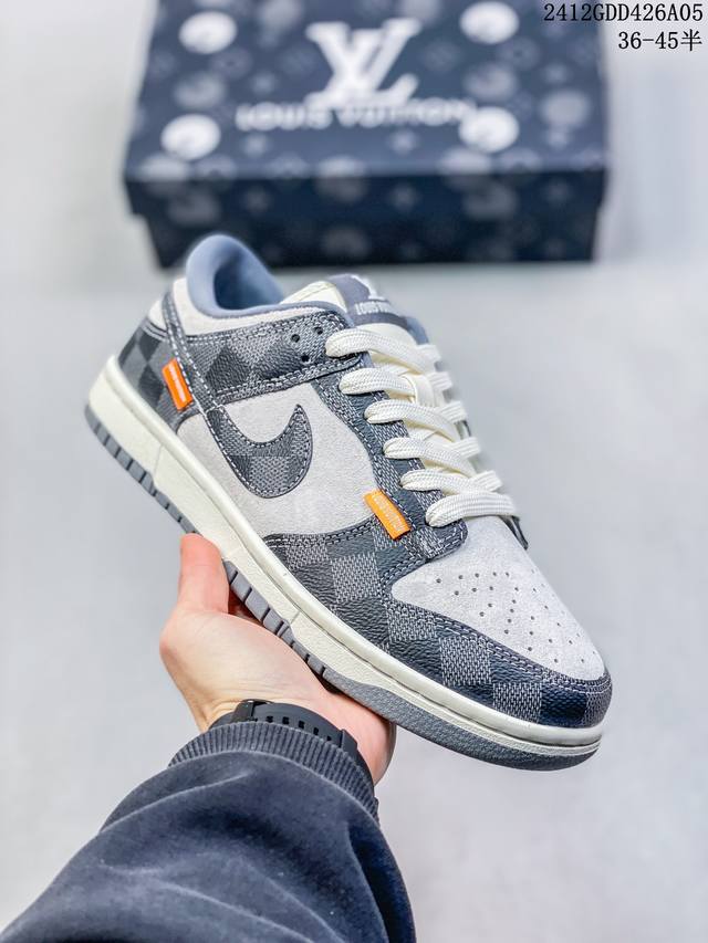 新款上新 Nk Sb Dunk Low Lv联名黑灰牛仔 周年高端定制 低帮休闲板鞋 #高端定制鞋盒 原装头层材料 独家版型蒸餾加工 大厂纯原品质出货 超高清洁