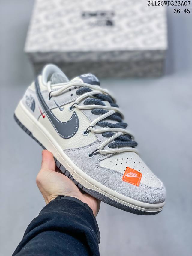 海外爆款限量发售！公司级 Nike Sb Dunk Low“迪奥x石头岛三方联名 织布米灰灰勾” 周年高端定制 低帮休闲板鞋 定制鞋盒 大厂纯原品质出货 超高清