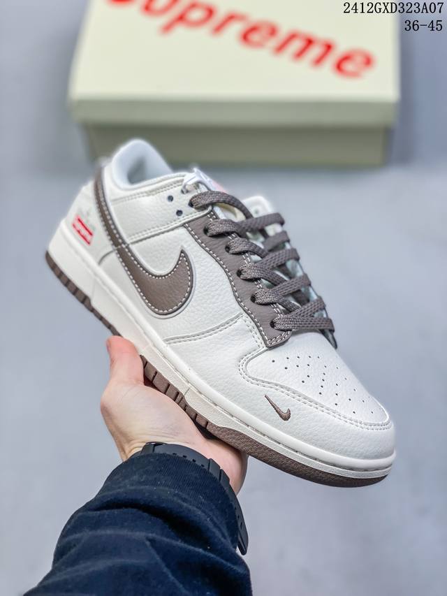 海外爆款限量发售！公司级 Nike Sb Dunk Low“ 斯图西联名 花岗岩灰” 周年高端定制 低帮休闲板鞋 定制鞋盒 大厂纯原品质出货 超高清洁度 皮料切