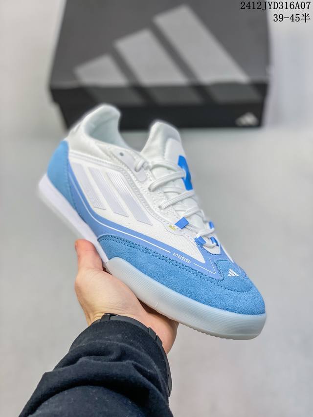 Adidas F50 舒适百搭 防滑耐磨 足球鞋 男女同款 白蓝色 货号：Ih8361 尺码39-45半 编码：12Jyd316A07