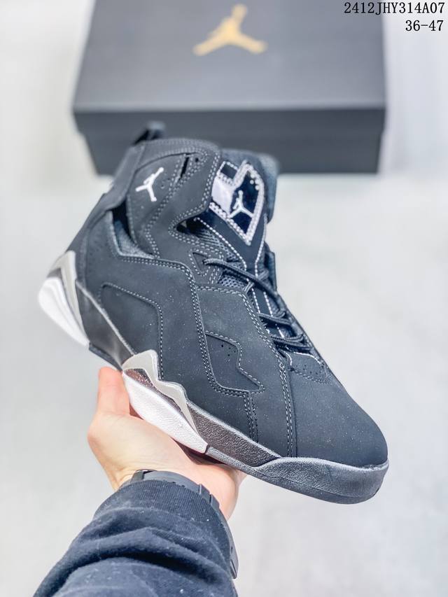 真标nike Jordan True Flight 舒适 防滑轻便 高帮 耐克 复古篮球鞋 货号:342964 010 尺码:36-47 Id:12Jhy314